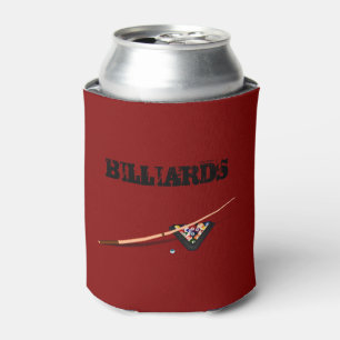 Maroon Billiard Table Can Cooler