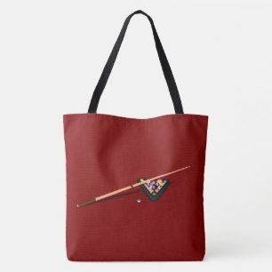 Maroon Billiard Table Tote Bag