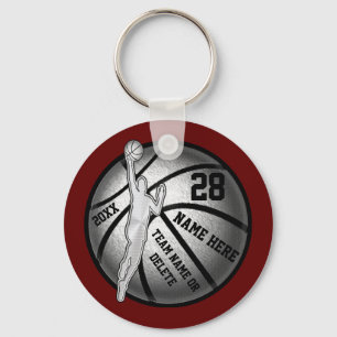Maroon Black Silver, Cheap Basketball Gifts, GUYS Keychain