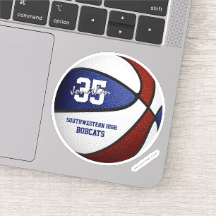 Maroon blue basketball team colours personalized