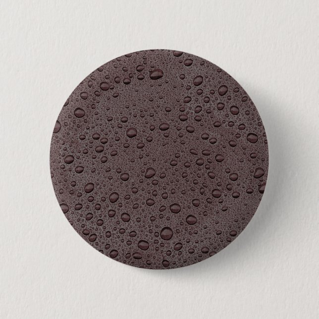 Maroon brown water droplets 2 inch round button (Front)