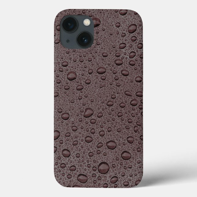 Maroon brown water droplets Case-Mate iPhone case (Back)