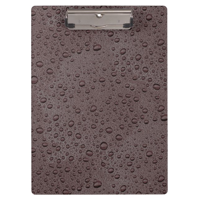 Maroon brown water droplets clipboard (Front)