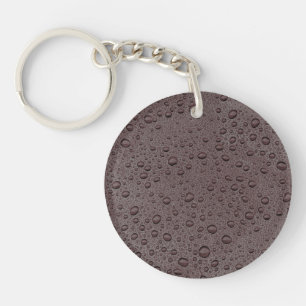 Maroon brown water droplets keychain