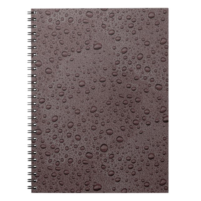 Maroon brown water droplets notebook (Front)