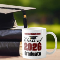 Maroon Class of 2026 Graduation Keepsake