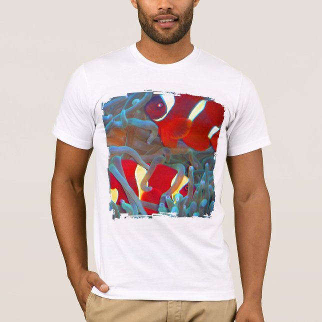 Maroon Clownfish Grunge 4 Tshirt (Front)