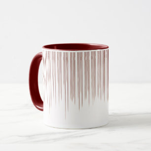 Maroon Coffee Stylish Stripe Pattern Mug
