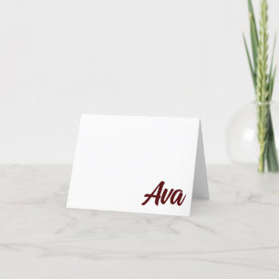 MAROON College Station, TX Personalized Note Card