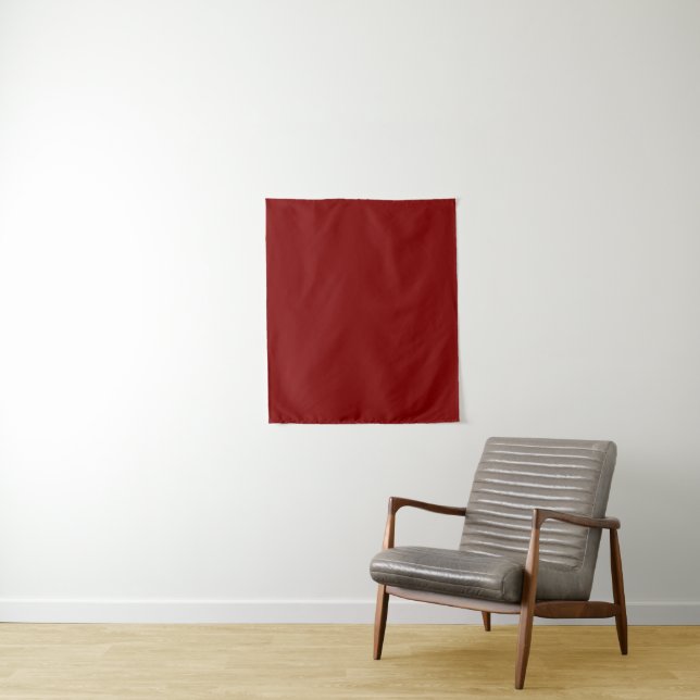 Maroon Colour Minimalist Decorative Wall Tapestry (In Situ)