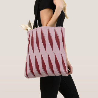 Maroon-Copper Rose Stripe Tote Bag