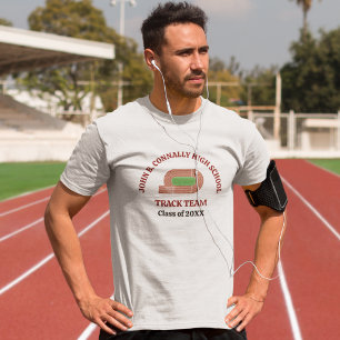 Maroon Cross Country Runner Track Team T-Shirt