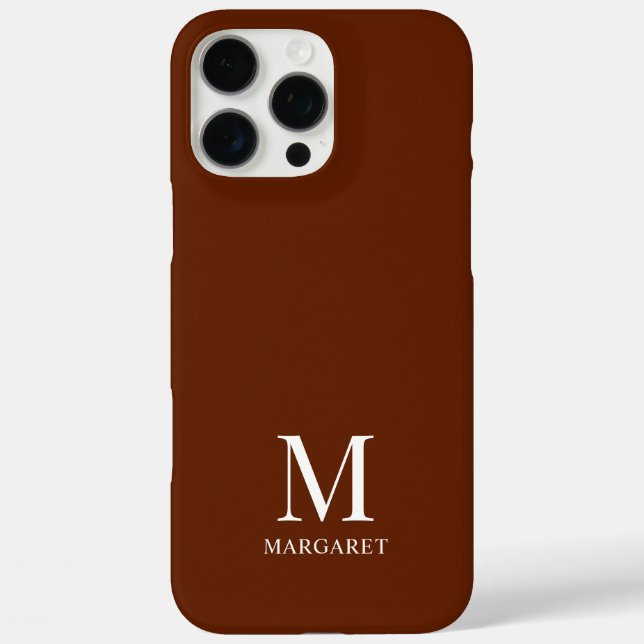 maroon customizable name initial unique Case-Mate iPhone case (Back)