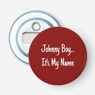 Maroon / Dark Red 800000 Solid Colour Design Butto Bottle Opener