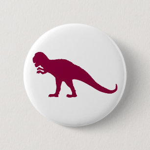 Maroon Dinosaur 2 Inch Round Button