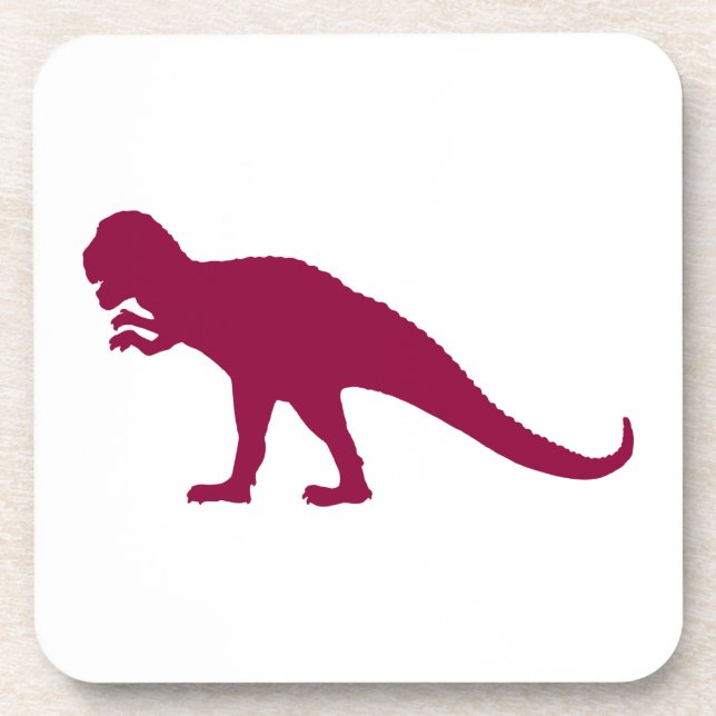 Maroon Dinosaur Coaster (Front)