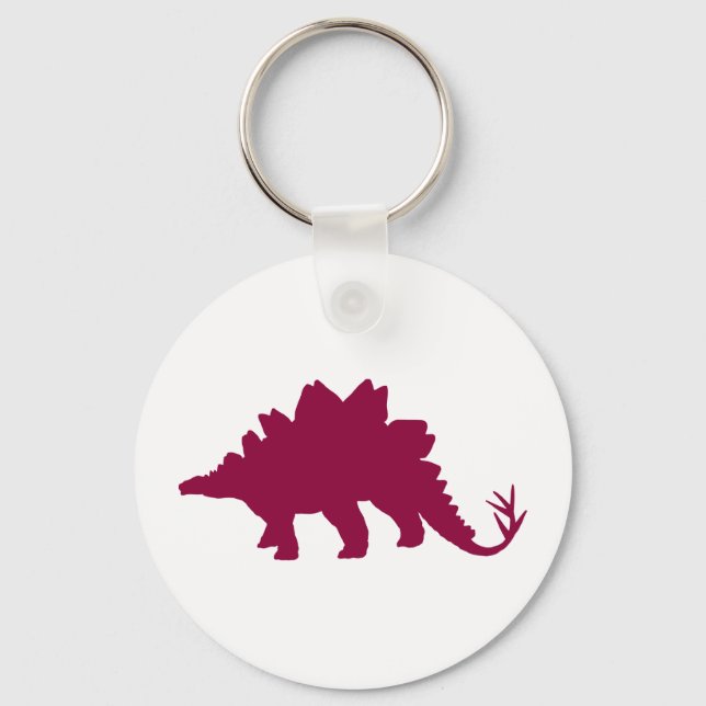 Maroon Dinosaur Keychain (Front)