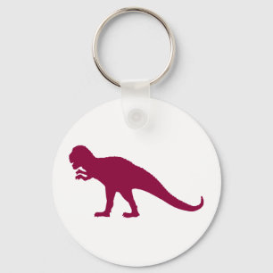 Maroon Dinosaur Keychain