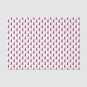 Maroon Dinosaur Pattern Tissue Paper