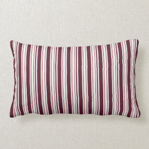 Maroon Fine Stripes Throw Pillow