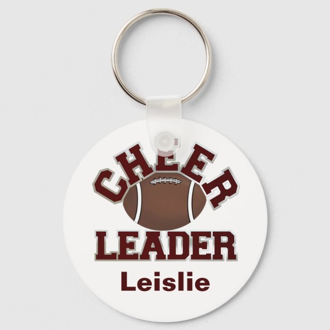 Maroon Football Cheerleader KeyChain (Front)