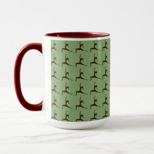 Maroon 'Fun Yoga Designs' Combo Coffee Mug/ Cup