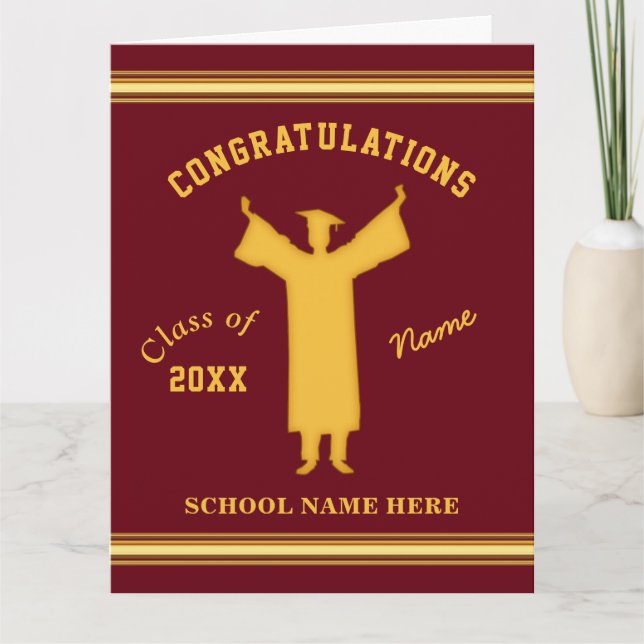 Maroon Gold, carte de diplôme d'études secondaires (Devant)