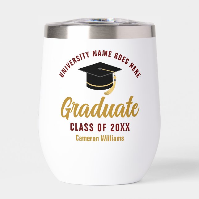 Maroon Gold Graduation Personalized Graduate (Front)