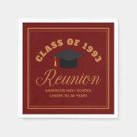 Maroon Gold High School Reunion Personalized Party