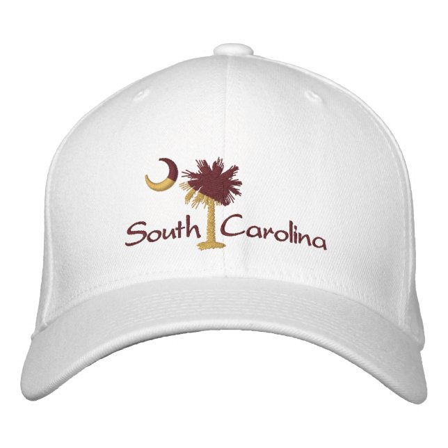 Maroon/Gold SC Palmetto Moon Embroidered Hat (Front)
