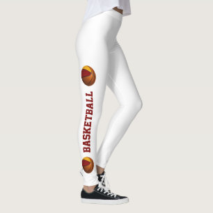 maroon gold team spirit girls basketball leggings