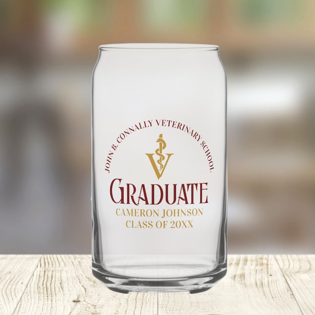 Maroon Gold Vétérinaire École Diplôme Personnalisé (Créateur téléchargé)
