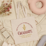 Maroon Gold Veterinary School Graduation Custom Tote Bag<br><div class="desc">This maroon and gold custom veterinary school graduation tote bag gift features modern typography for a class of 2025 graduate. Customize with your graduating year under the medical caduceus for a great personalized keepsake for a graduating veterinarian.</div>