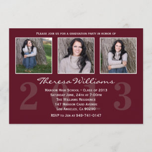 Maroon Graduation Announcement