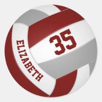 maroon grey team colours girls boys volleyball