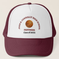 Maroon High School Basketball Player Personalized
