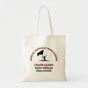 Maroon High School Colour Guard Personalized Tote Bag