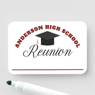 Maroon High School Reunion Personalized Name Tag