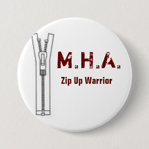 Maroon Hoodie Army Round Pin