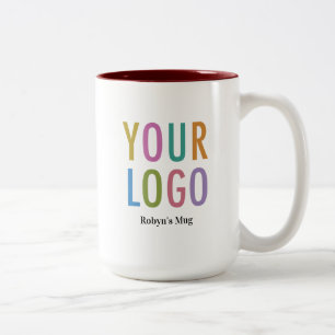 Maroon Inner Mug 15 oz Nom du logo personnalisé En