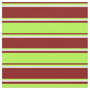 Maroon, Light Green, and Mint Cream Pattern Fabric