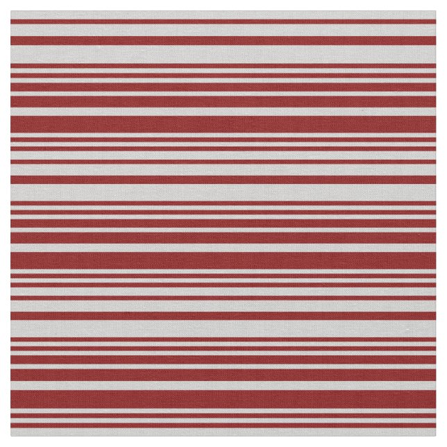 Maroon & Light Grey Stripes Pattern Fabric (Close Up)