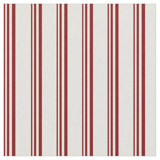 Maroon & Light Yellow Striped/Lined Pattern Fabric (Close Up)
