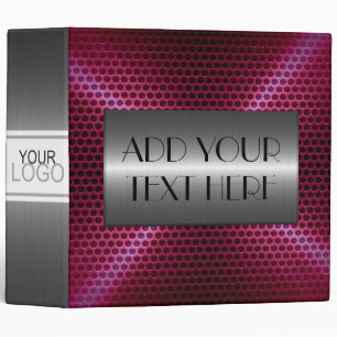 Maroon Luxury Stainless Metallic Metal Look Binder