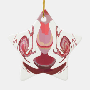 Maroon Majesty: Rustic Radiance Textured African Ceramic Ornament