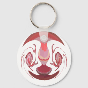 Maroon Majesty: Rustic Radiance Textured African  Keychain