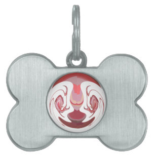 Maroon Majesty: Rustic Radiance Textured African Pet Tag