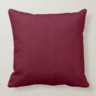 Maroon Moire Texture Print Throw Pillow 20" x 20"
