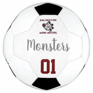Maroon Monsters Soccer Ball