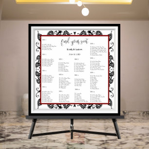 Maroon noir Damask ou n'importe quel tableau de si